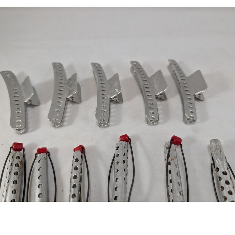Vintage Tip-Top Products Aluminum Hair Wave Clips and Sectioning Clips 12pc Set - Picture 3 of 5